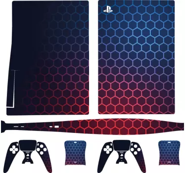 Ps5 klistermärke hexagonalt tryckskydd - Tenstickers