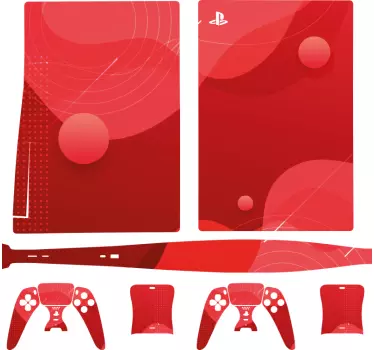 Abstrakt suddar klistermärken för bakgrundsstation playstation 5 - Tenstickers