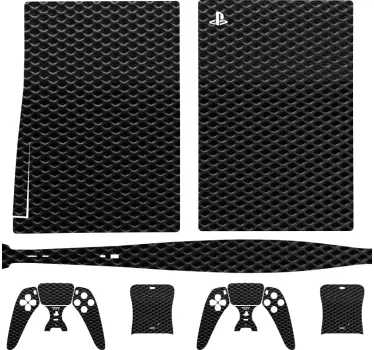 Ps5 klistermärke med texturerad koljacka - Tenstickers