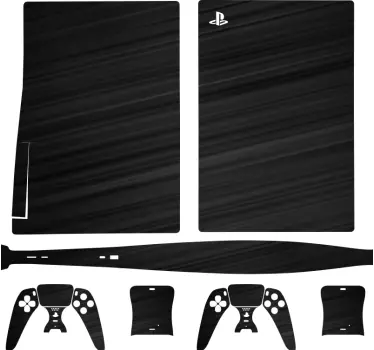 Svart tapet med rörelse linjer playstation 5 klistermärken - Tenstickers
