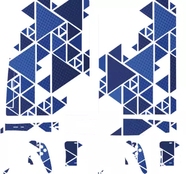 Mönster av blå playstation 5-klistermärken - Tenstickers