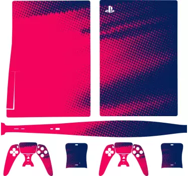 Ps5 klistermärke fuchsia gaming cover - Tenstickers
