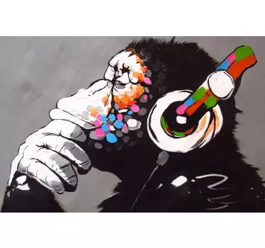 Dj apa graffiti bansky konst laptop dekal - Tenstickers
