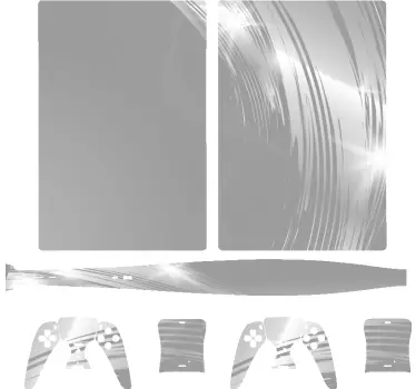 Ps5 glänsande silver skin playstation 5 klistermärken - Tenstickers