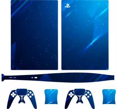 Ps5 klistermärke blå glittrande omslag - Tenstickers