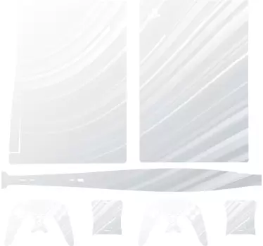 Vit och grå abstrakt vågor playstation 5 dekal - Tenstickers
