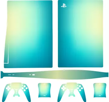 Gradient ljus playstation 5 klistermärke - Tenstickers