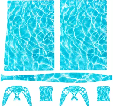 Blå pool playstation 5 dekal - Tenstickers