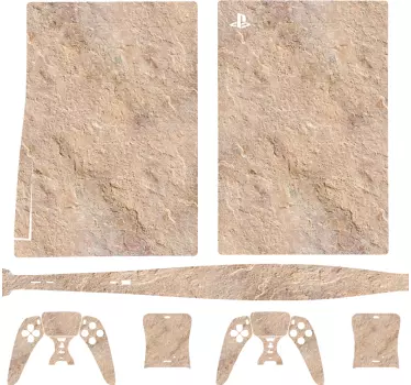 Ps5 klistermärke med naturlig stenstruktur - Tenstickers
