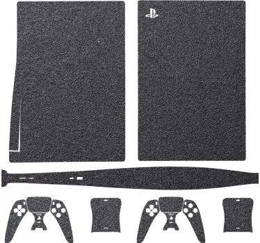 Borstad svart stål playstation 5 dekal - Tenstickers