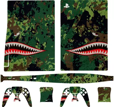 Hajtänder camo playstation 5 klistermärken - Tenstickers