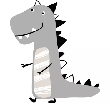 Nordisk dinosaurie grå drake vägg klistermärke - Tenstickers