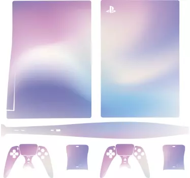Ps5 klistermärke gradient kontrolleröverdrag - Tenstickers