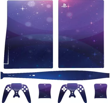 Ps5 klistermärke cosmic gaming wrap - Tenstickers