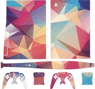 Abstrakt grafisk färger playstation 5 klistermärke - Tenstickers