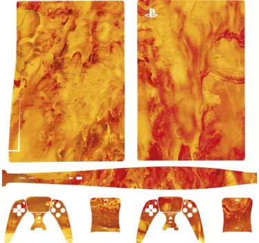 Röda lava playstation 5 klistermärken - Tenstickers