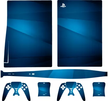 Ps5 klistermärke elegant blått skydd - Tenstickers