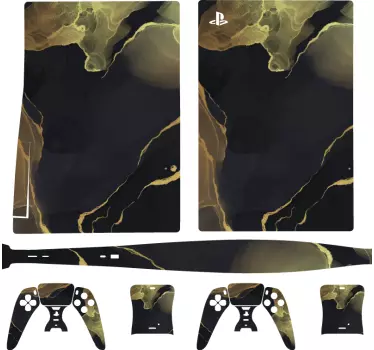 Mörk och gyllene stil playstation 5 klistermärke - Tenstickers
