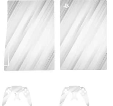 Elegant vitt omslag PS5 klistermärke - Tenstickers