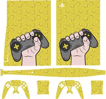 Gamer hand playstation 5 dekal - Tenstickers