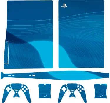 Abstrakt kurvor playstation 5 klistermärke - Tenstickers