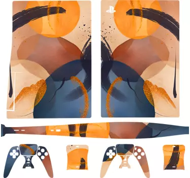 Ps5 klistermärke abstrakta färger konfiguration - Tenstickers