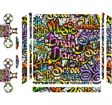 Graffiti street art playstation 4 klistermärke - Tenstickers