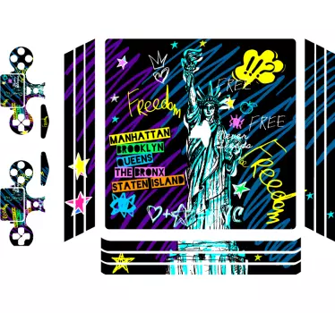 Graffiti design playstation 4 dekal - Tenstickers