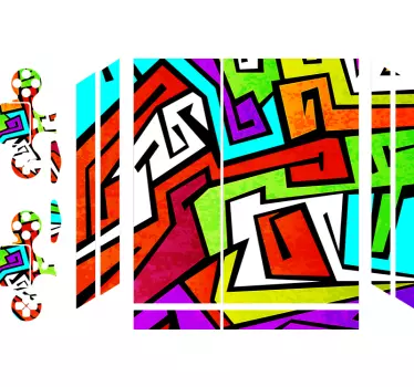 Ps4 klistermärke livliga abstrakta motiv - Tenstickers