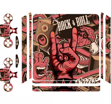 Rock graffiti ps4 playstation 4 dekal - Tenstickers
