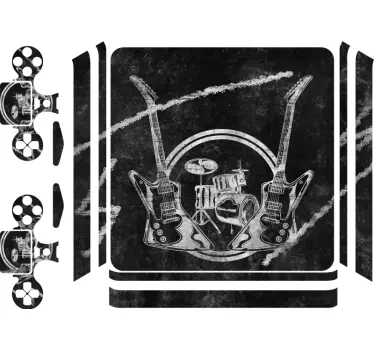 Ps4 klistermärke gitarrtrumset - Tenstickers