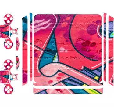 Graffiti gatukonst playstation 4 klistermärken - Tenstickers