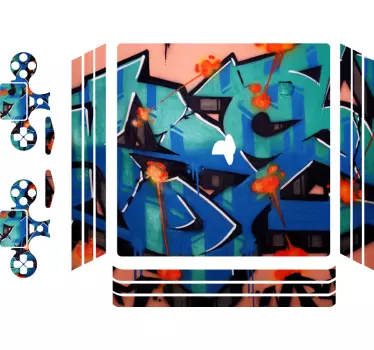 Street art graffiti playstation 4 klistermärken - Tenstickers
