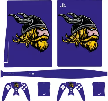 Tecknad riddare playstation 5 skin sticker - Tenstickers