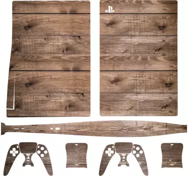 Träpaneler playstation 5 skin sticker - Tenstickers