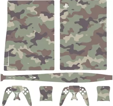 Kamouflage playstation 5 klistermärken - Tenstickers