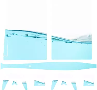 Ps5 klistermärke aqua våg - Tenstickers