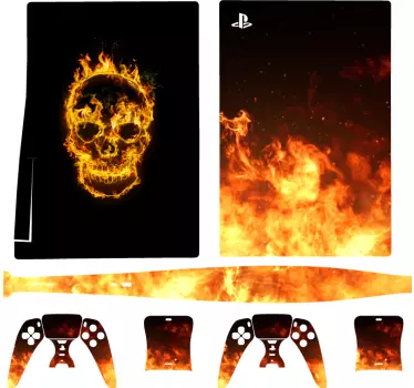 Skalle of dead playstation 5 dekal - Tenstickers