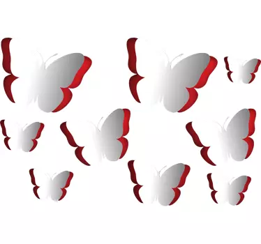 3d-fjärilar klistermärke - Tenstickers