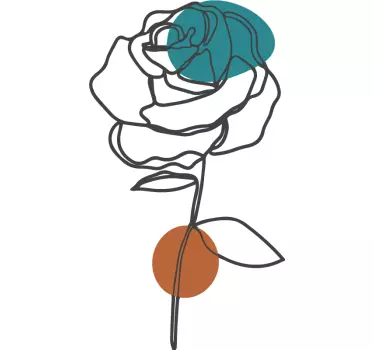Blommönster av rosblommaväggdekor - Tenstickers