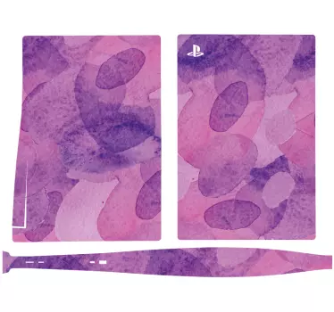 Vibrerande lila mönster ps5 klistermärke - Tenstickers