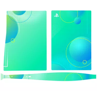 Abstrakt bakgrund vätska former playstation 5 dekal - Tenstickers