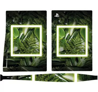 Ps5 klistermärke lush greenery wrap - Tenstickers