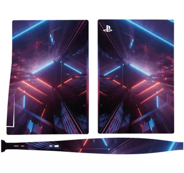 Cool geometrisk triangulär playstation 5-dekal - Tenstickers