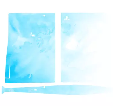 Ps5 klistermärke i aqua färg - Tenstickers