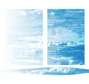 Elegant blå akvarell playstation 5 dekal - Tenstickers