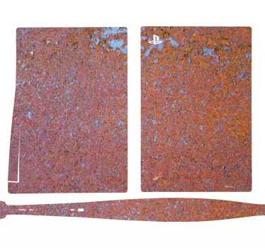 Abstrakt metallisk yta brun playstation 5 dekal - Tenstickers