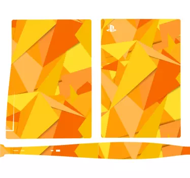 Ps5 klistermärke livliga geometriska motiv - Tenstickers