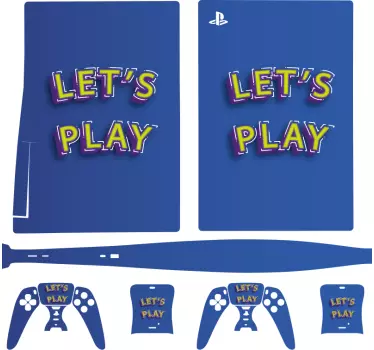 Ps5 klistermärke låt oss spela grafik - Tenstickers