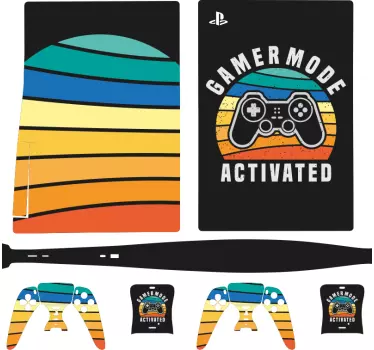 Gamer-läge aktiverat playstation 5 dekal - Tenstickers